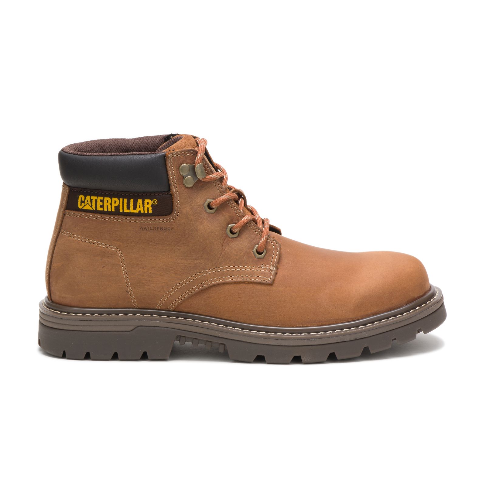 Caterpillar Men's Outbase Waterproof Work Boots Brown CAT-59184